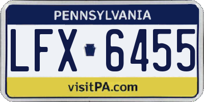 PA license plate LFX6455