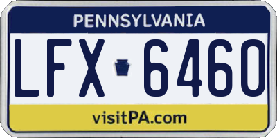 PA license plate LFX6460