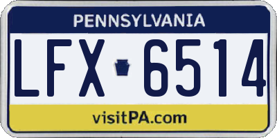 PA license plate LFX6514