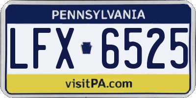 PA license plate LFX6525