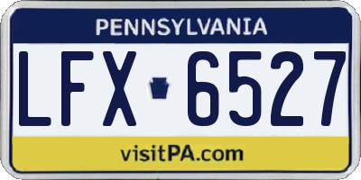 PA license plate LFX6527