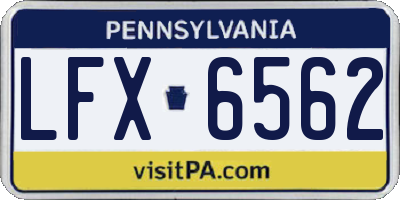 PA license plate LFX6562