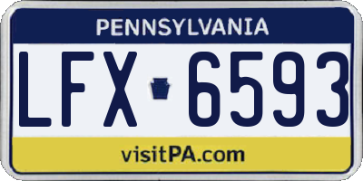 PA license plate LFX6593