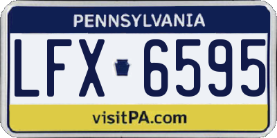 PA license plate LFX6595