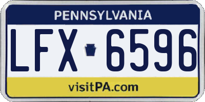 PA license plate LFX6596
