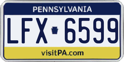 PA license plate LFX6599