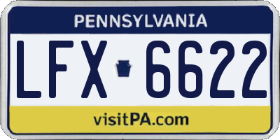 PA license plate LFX6622