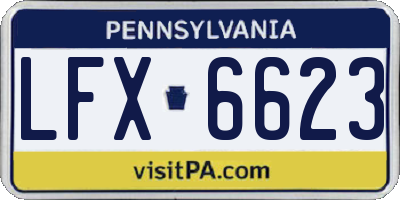 PA license plate LFX6623
