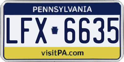 PA license plate LFX6635