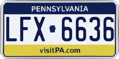 PA license plate LFX6636