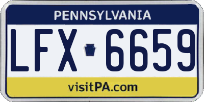PA license plate LFX6659
