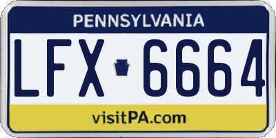 PA license plate LFX6664