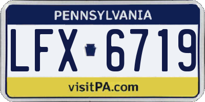 PA license plate LFX6719