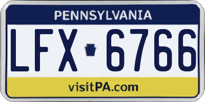 PA license plate LFX6766