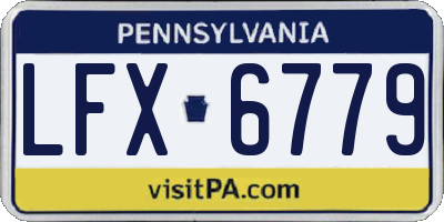 PA license plate LFX6779