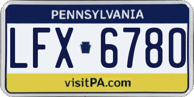 PA license plate LFX6780