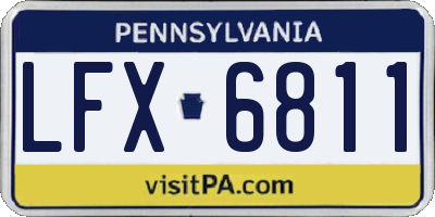 PA license plate LFX6811