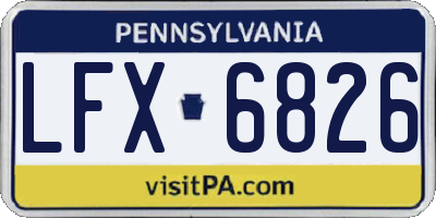 PA license plate LFX6826
