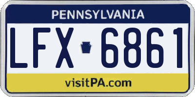 PA license plate LFX6861