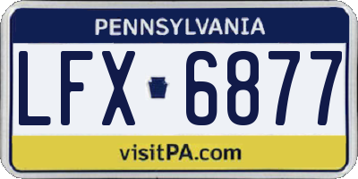 PA license plate LFX6877