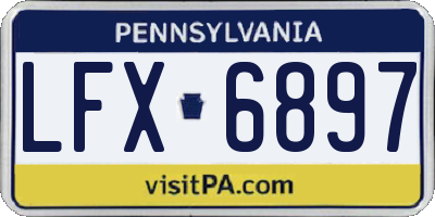 PA license plate LFX6897