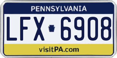 PA license plate LFX6908