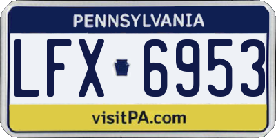 PA license plate LFX6953