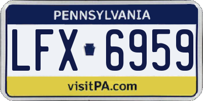 PA license plate LFX6959