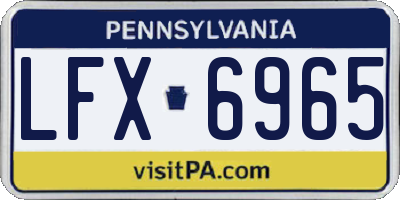 PA license plate LFX6965