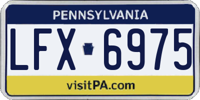 PA license plate LFX6975
