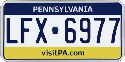 PA license plate LFX6977