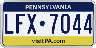 PA license plate LFX7044