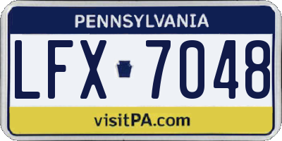 PA license plate LFX7048