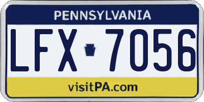 PA license plate LFX7056