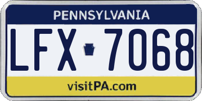 PA license plate LFX7068