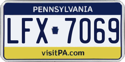 PA license plate LFX7069