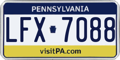 PA license plate LFX7088