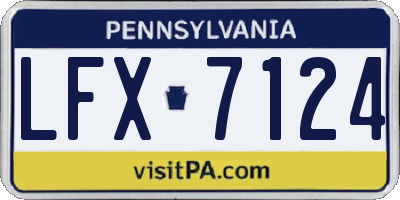 PA license plate LFX7124