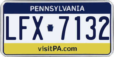 PA license plate LFX7132