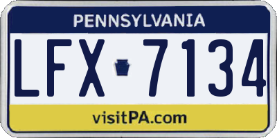 PA license plate LFX7134