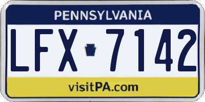 PA license plate LFX7142