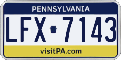 PA license plate LFX7143