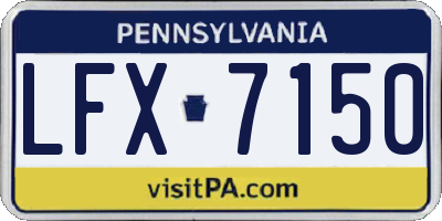PA license plate LFX7150