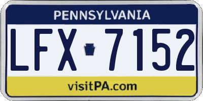 PA license plate LFX7152