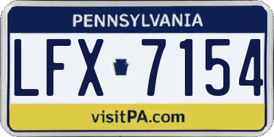 PA license plate LFX7154