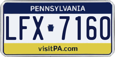 PA license plate LFX7160