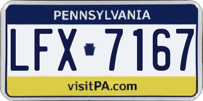 PA license plate LFX7167
