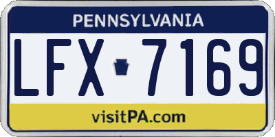 PA license plate LFX7169