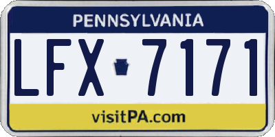 PA license plate LFX7171