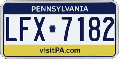 PA license plate LFX7182
